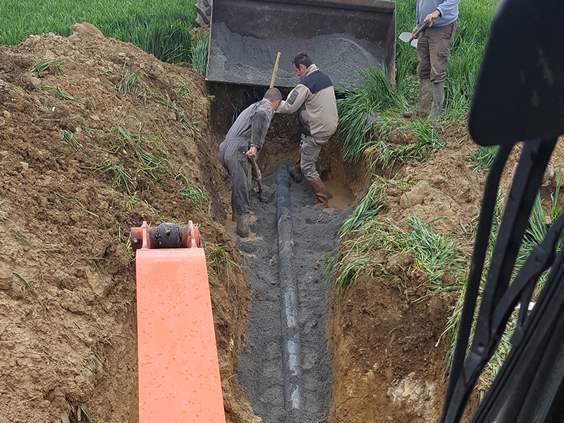 Réparation réseaux irrigation agricole, Allier (03)